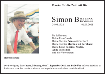 Anzeige von Simon Baum von MGO