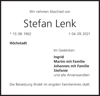 Anzeige von Stefan Lenk von MGO