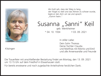 Anzeige von Susanna Keil von MGO