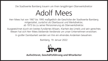 Anzeige von Adolf Mees von MGO