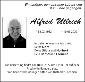 Anzeige von Alfred Ullrich von MGO
