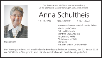Anzeige von Anna Schultheis von MGO