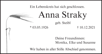 Anzeige von Anna Straky von MGO