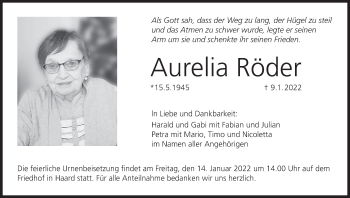 Anzeige von Aurelia Röder von MGO