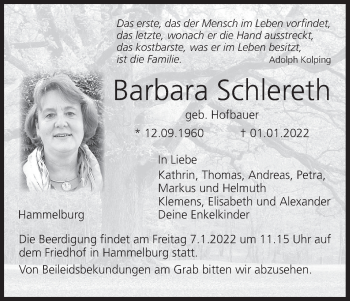 Anzeige von Barbara Schlereth von MGO