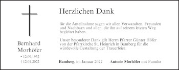 Anzeige von Bernhard Morhöfer von MGO