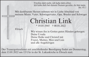 Anzeige von Christian Link von MGO