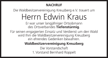 Anzeige von Edwin Kraus von MGO