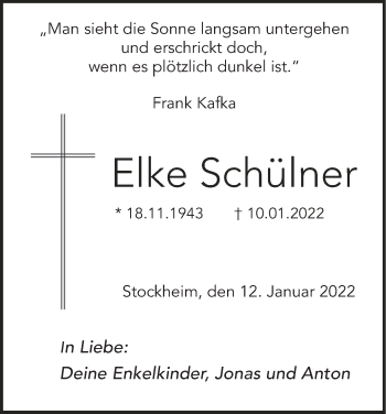 Anzeige von Elke Schülner von MGO