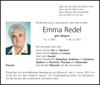 Anzeige von Emma Redel von MGO