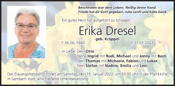 Anzeige von Erika Dresel von MGO