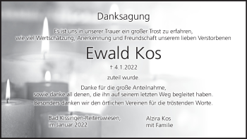Anzeige von Ewald Kos von MGO