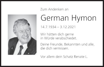 Anzeige von German Hymon von MGO