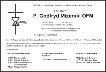 Anzeige von Godfryd Mizerski von MGO
