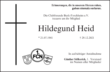 Anzeige von Hildegund Heid von MGO