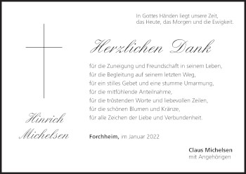 Anzeige von Hinrich Michelsen von MGO