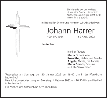 Anzeige von Johann Harrer von MGO