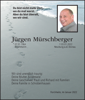 Anzeige von Jürgen Mürschberger von MGO