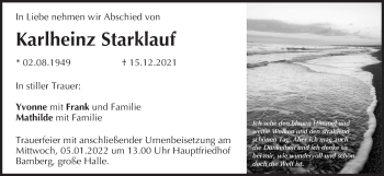 Anzeige von Karlheinz Starklauf von MGO