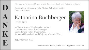 Anzeige von Katharina Buchberger von MGO