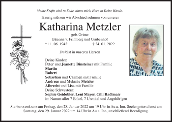 Anzeige von Katharina Metzler von MGO