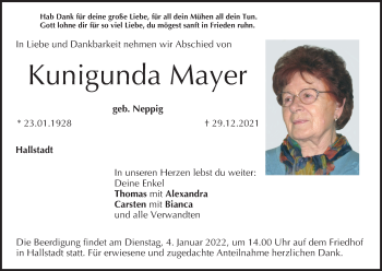 Anzeige von Kunigunda Mayer von MGO