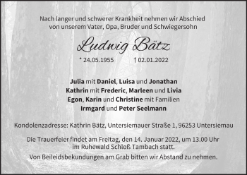 Anzeige von Ludwig Bätz von MGO