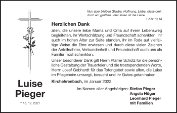 Anzeige von Luise Pieger von MGO
