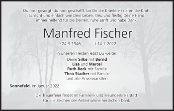 Anzeige von Manfred Fischer von MGO