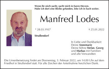 Anzeige von Manfred Lodes von MGO
