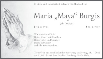 Anzeige von Maria Burgis von MGO