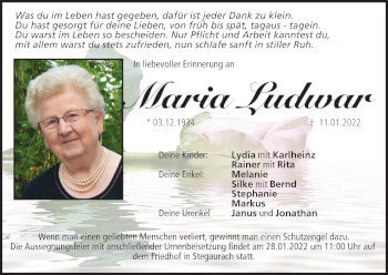Anzeige von Maria Ludwar von MGO
