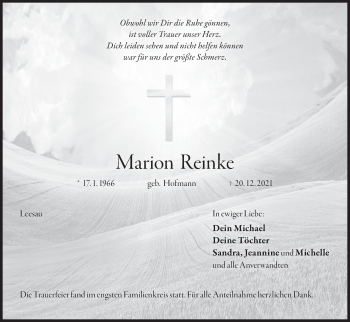 Anzeige von Marion Reinke von MGO