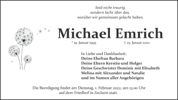 Anzeige von Michael Emrich von MGO