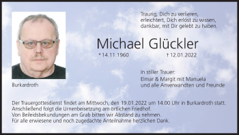 Anzeige von Michael Glückler von MGO