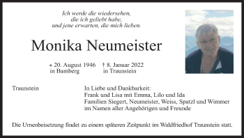 Anzeige von Monika Neumeister von MGO