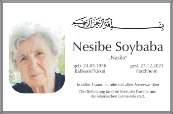 Anzeige von Nesibe Soybaba von MGO