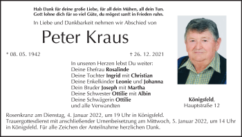 Anzeige von Peter Kraus von MGO