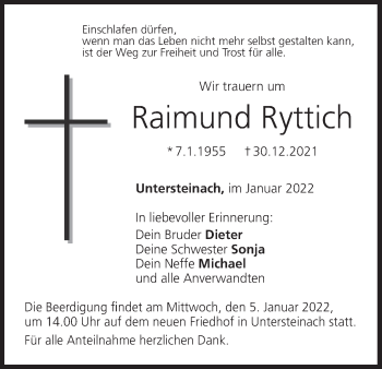 Anzeige von Raimund Ryttich von MGO