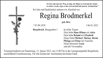 Anzeige von Regina Brodmerkel von MGO