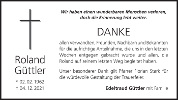 Anzeige von Roland Güttler von MGO