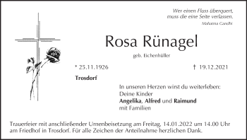 Anzeige von Rosa Rünagel von MGO