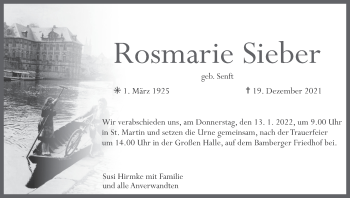 Anzeige von Rosmarie Sieber von MGO