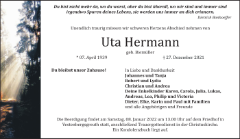 Anzeige von Uta Hermann von MGO