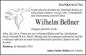 Anzeige von Wilhelm Beßner von MGO