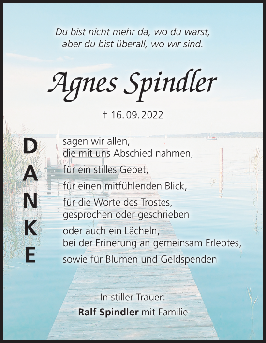 Anzeige von Agnes Spindler von MGO