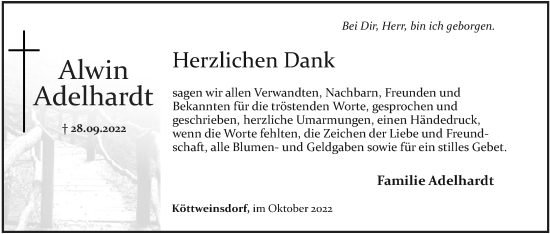 Anzeige von Alwin Adelhardt von MGO