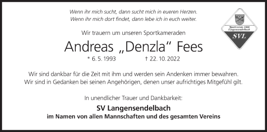 Anzeige von Andreas  Fees von MGO