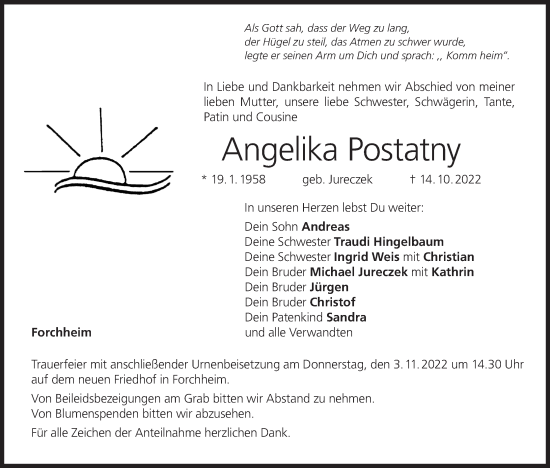 Anzeige von Angelika Postatny von MGO