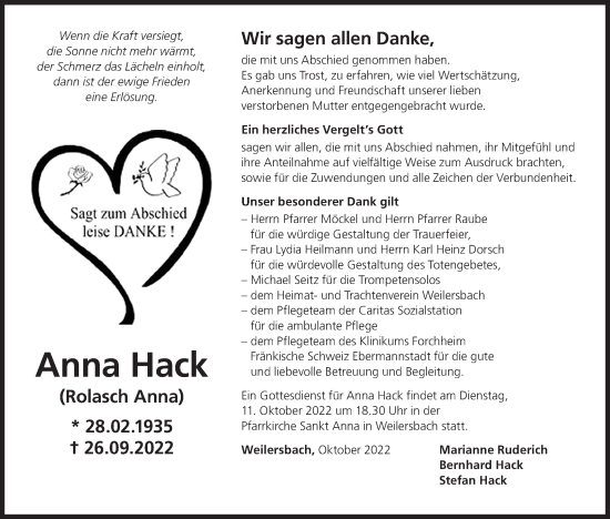 Anzeige von Anna Hack von MGO
